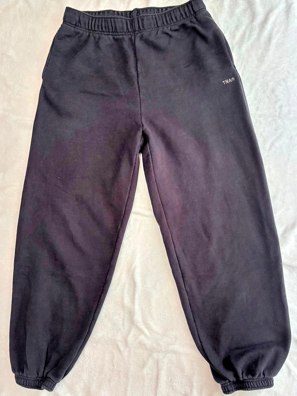TNAButter MegaFit Sweatfleece Terry Fleece Black Joggers Size Small Like New